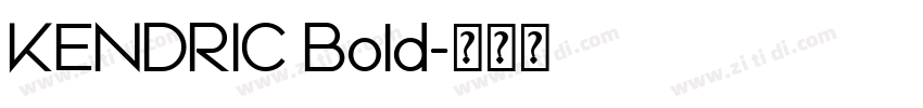 KENDRIC Bold字体转换